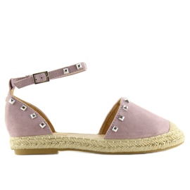 Espadrilles with purple 99-26 purple studs