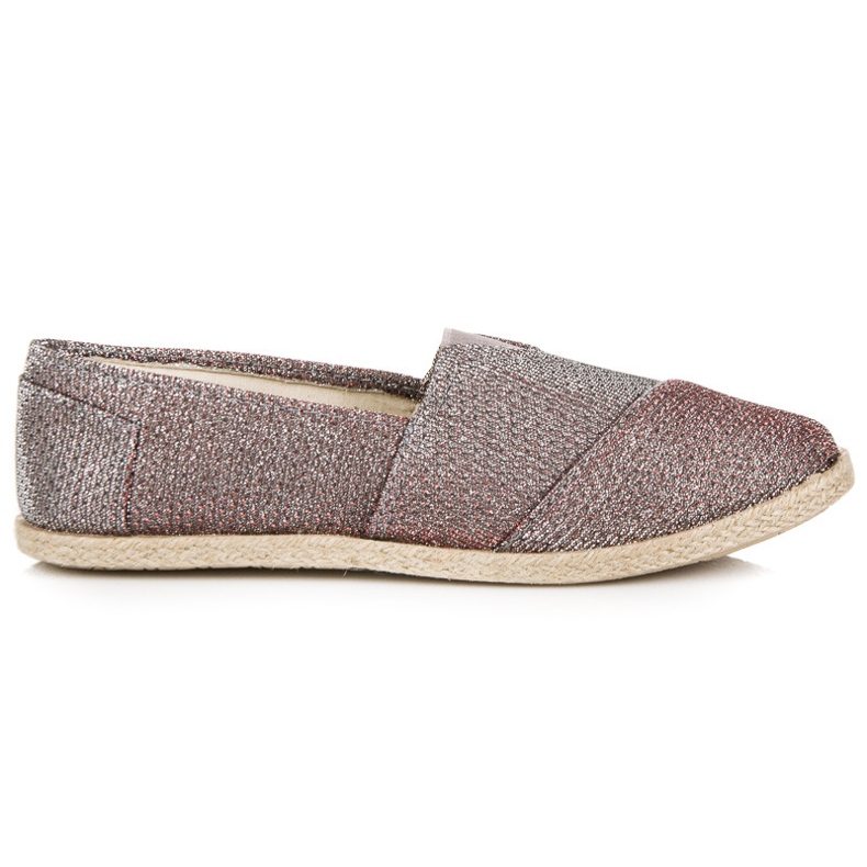 Slip on espadrilles with glitter multicolored