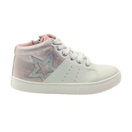American Club American leather insole sports ankle boots pink grey white American Club American leather insole sports ankle boots pink grey white