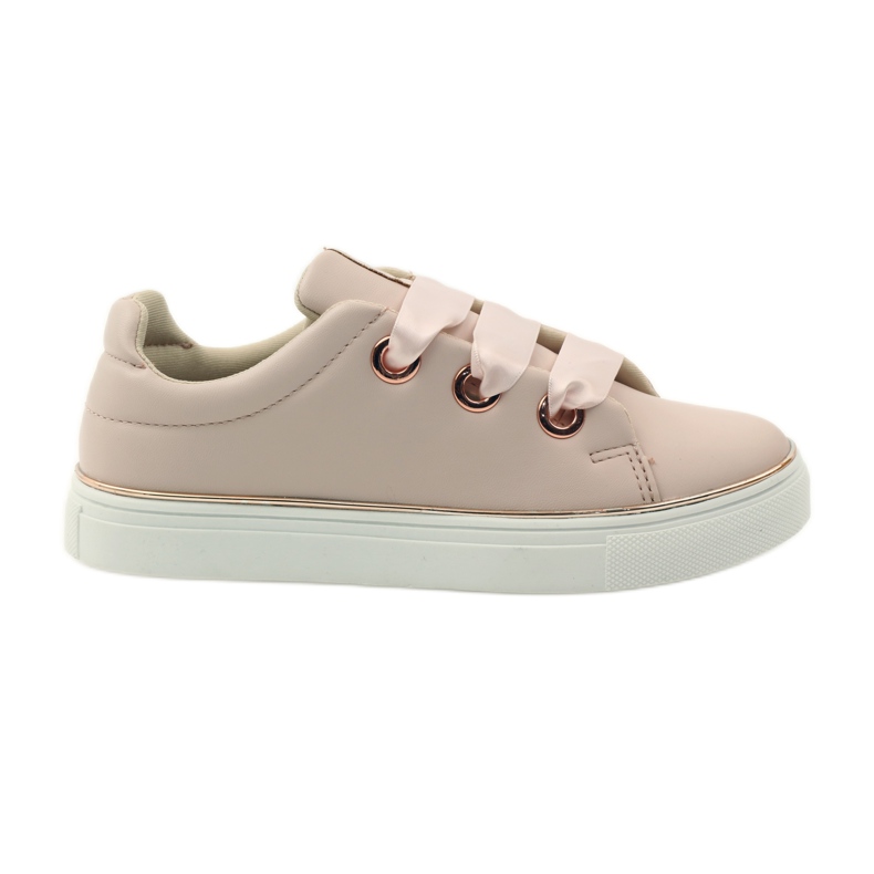 American Club Sneakers satin American 17508 shoelace pink