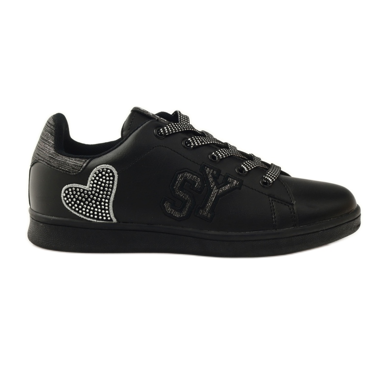 American Club American heart sneakers with leather insole grey black American Club American heart sneakers with leather insole grey black