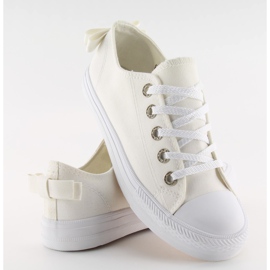 Women's Sneakers With A Bow 8935- Ii Gat white