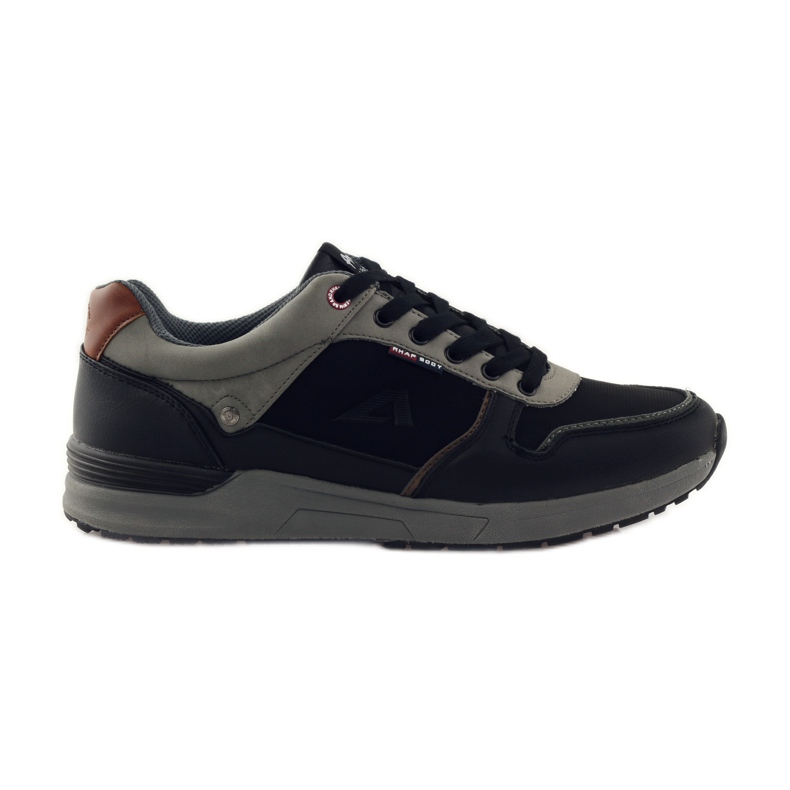 American Club American 610184 black men's sports shoes grey