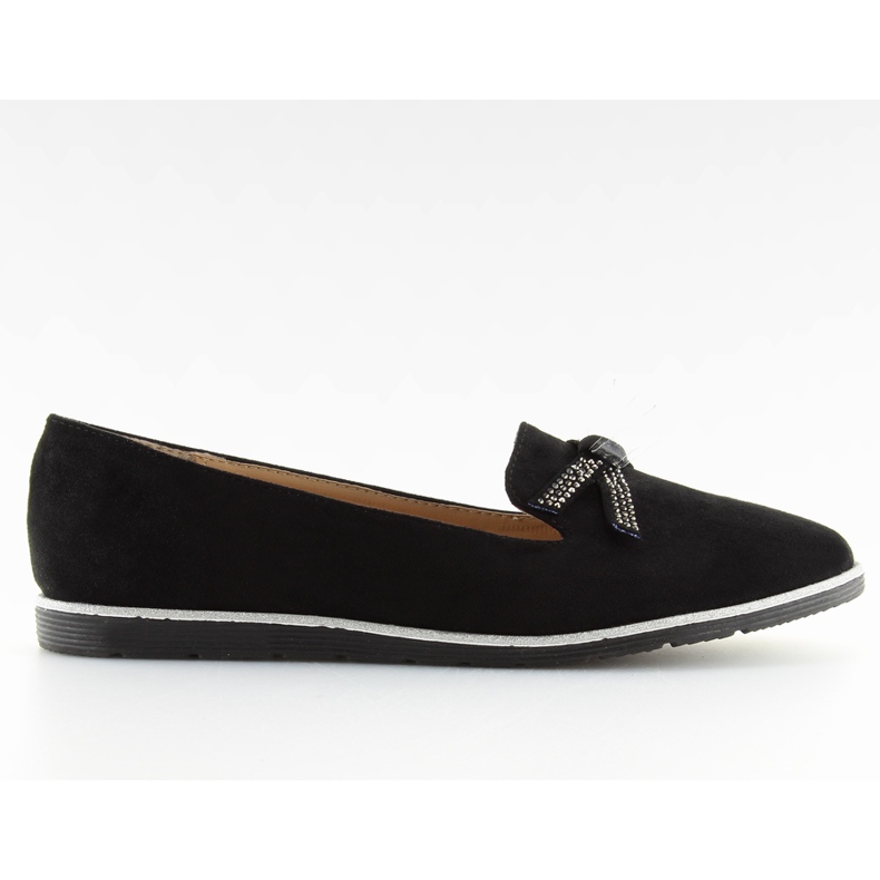 Black women's loafers JN-182 black