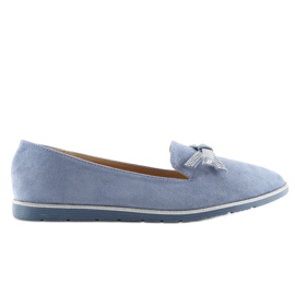 Blue Women's loafers JN-182 blue