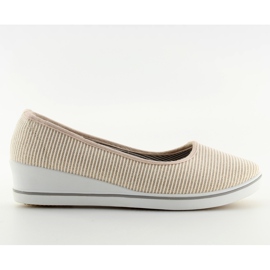 Gold c21v Gold wedge ballerinas brown yellow