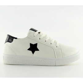 White sneakers for women 343-Y black
