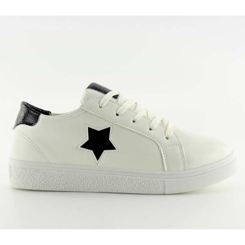 White sneakers for women 343-Y black