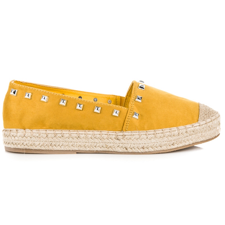 Nio Nio Yellow Espadrilles With Studs