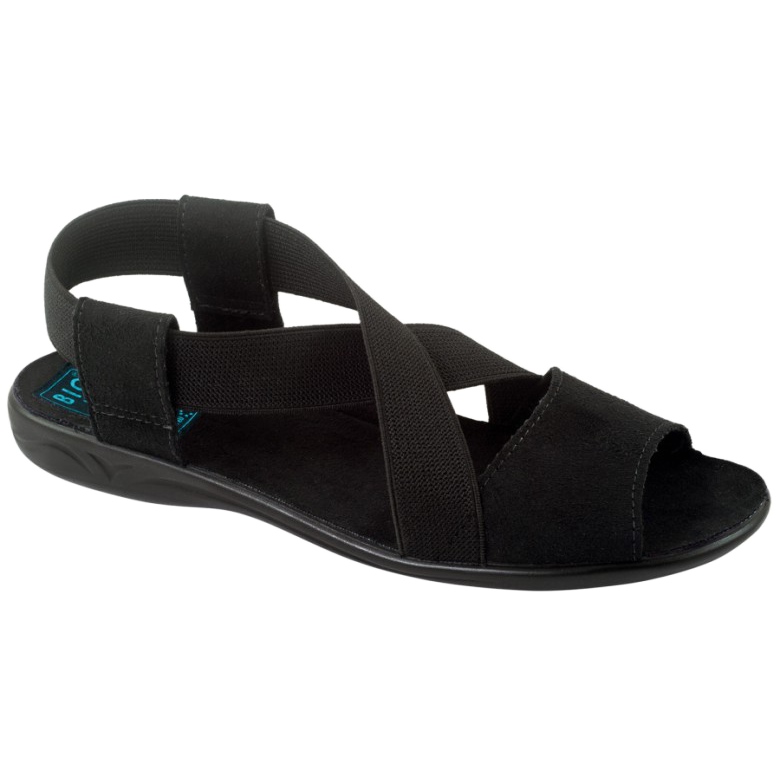 Comfortable black women's sandals Adanex 17498