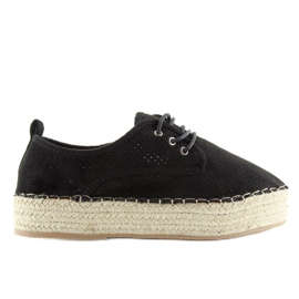 Black women's espadrilles LL-118 Black
