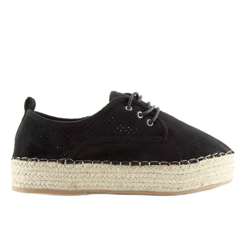Black women's espadrilles LL-118 Black
