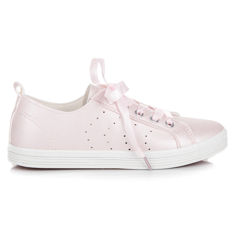 Mckeylor Pink Sneakers Tied With A Ribbon