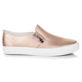 Seastar Sneakers With Decorative Zipper pink
