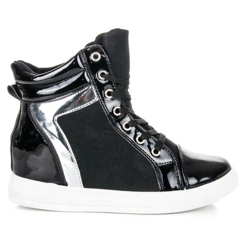 Emaks Lacquered sneakers black