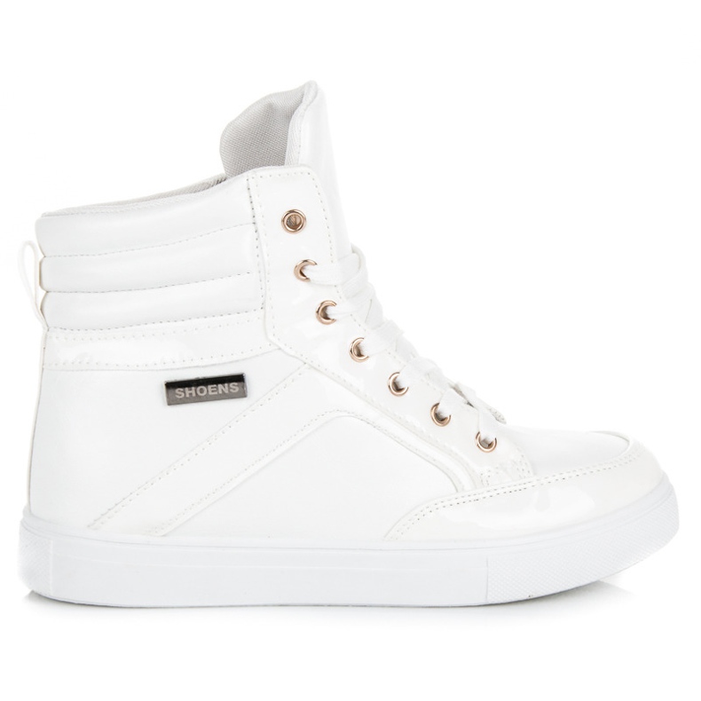 Emaks Lace-up sneakers above the ankle white