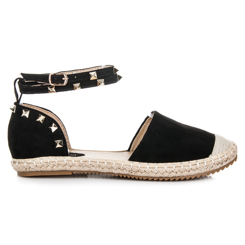 Queen Vivi Espadrilles flat sandals black