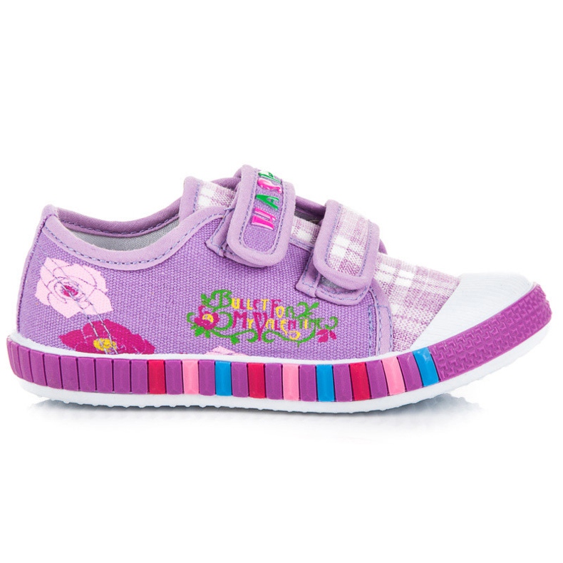 Hasby Girls' checked sneakers violet