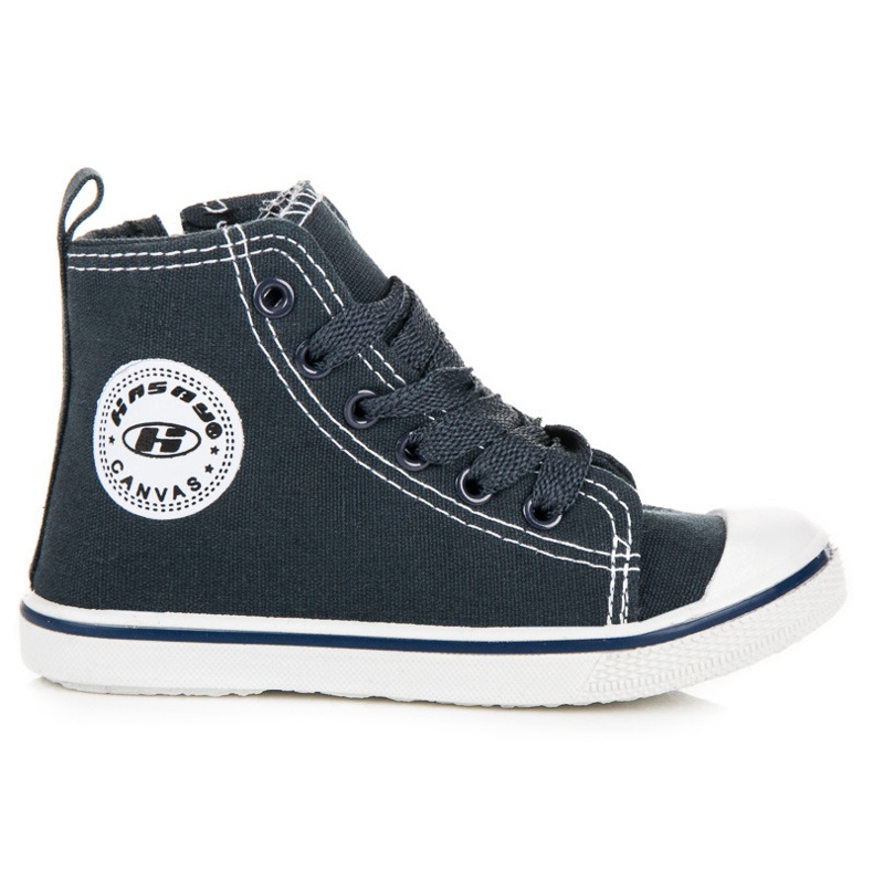 Hasby High-top sneakers with a zipper blue