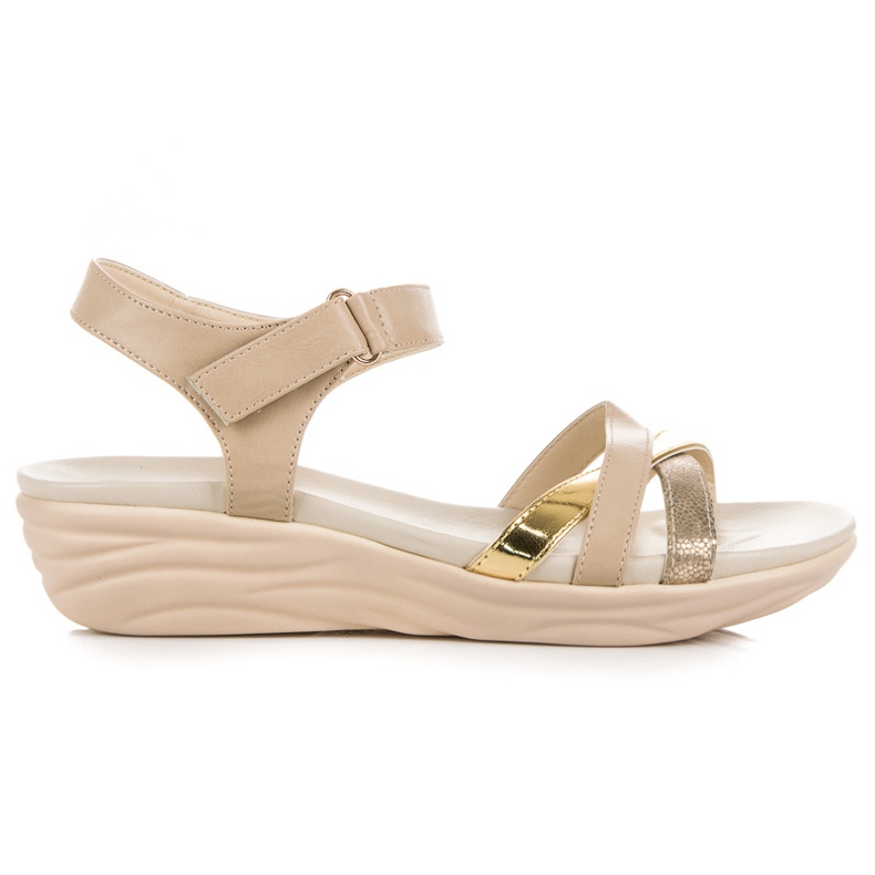 Kylie Velcro Sandals beige