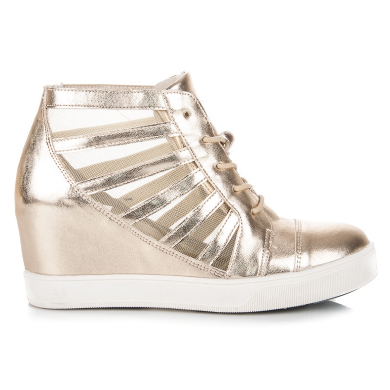 Kylie Golden wedge sneakers