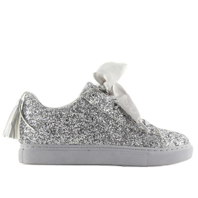 Silver Glitter Sneakers M-611 Silver grey