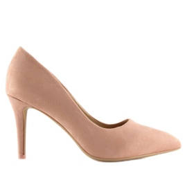 Women's pink suede stilettos RS-GH31 Pink