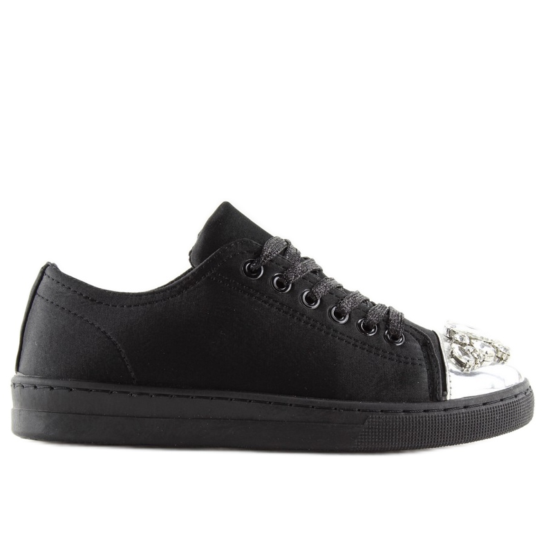 Black Sneakers With Stones V-5502 Black