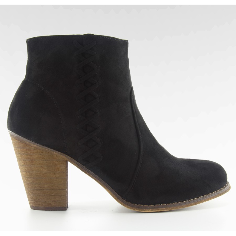 High-heeled cowboy boots 58-386 Black