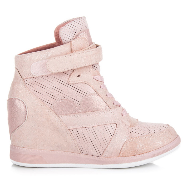 Vices Tied wedge sneakers pink