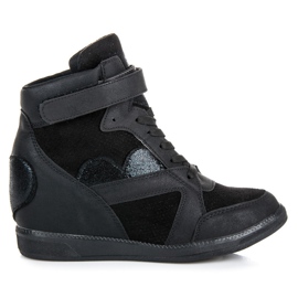 Vices Tied wedge sneakers black