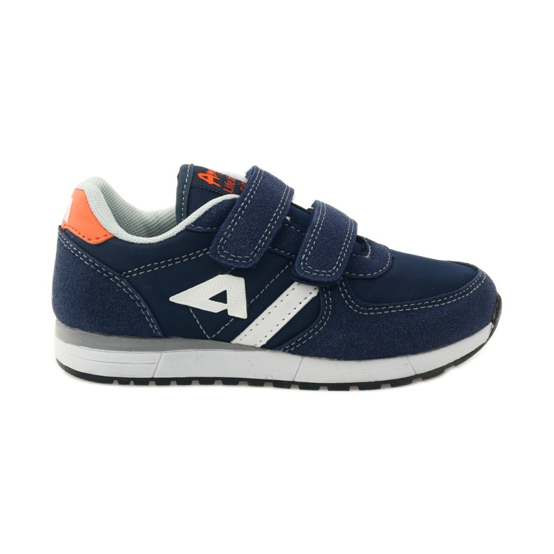 American Club American leather insole sports shoes navy blue orange white