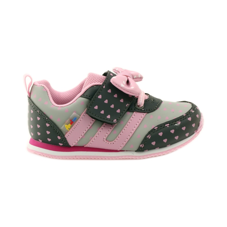 American Club American sports shoes with leather insole pink grey