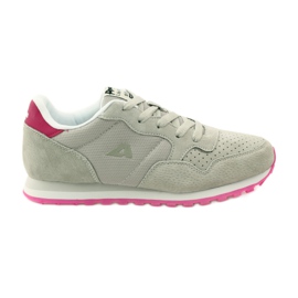 American Club American 6506 leather sports tied grey pink American Club American 6506 leather sports tied grey pink