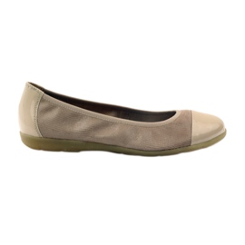 Caprice women's ballerinas shoes 22152 leather beige