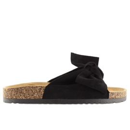 Women's Slippers On Cork Black Ck02 Black