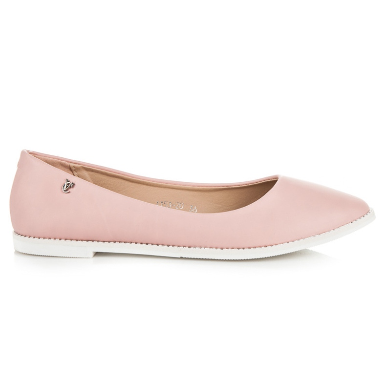 Vices Pink ballerinas with rhinestones