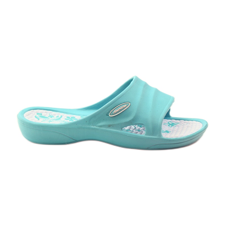 American Club American mint foam slippers for water blue multicolored