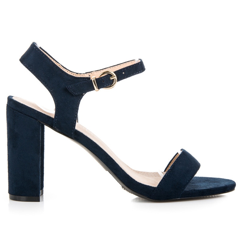 Vinceza Navy blue sandals on the post