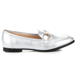 Vices Silver slip-on loafers grey