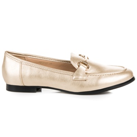 Vices Golden Slip On Loafers