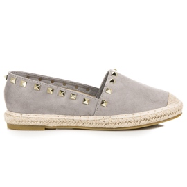 Seastar Suede Espadrilles With Studs grey