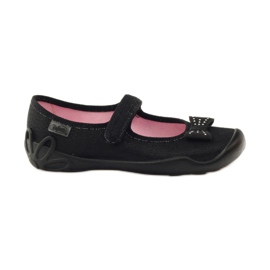 Befado children's shoes ballerina slippers 114Y240 black grey Befado children's shoes ballerina slippers 114Y240 black grey