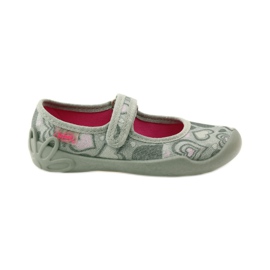 Ballerinas slippers hearts Befado 114x284 pink grey