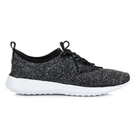Textile sports shoes black