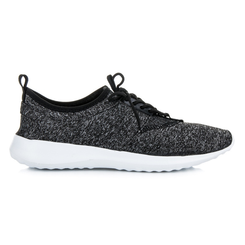 Textile sports shoes black