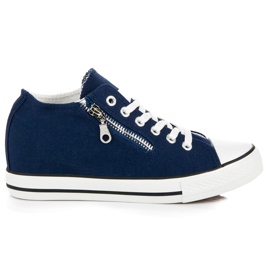 Kayla Tied wedge sneakers blue