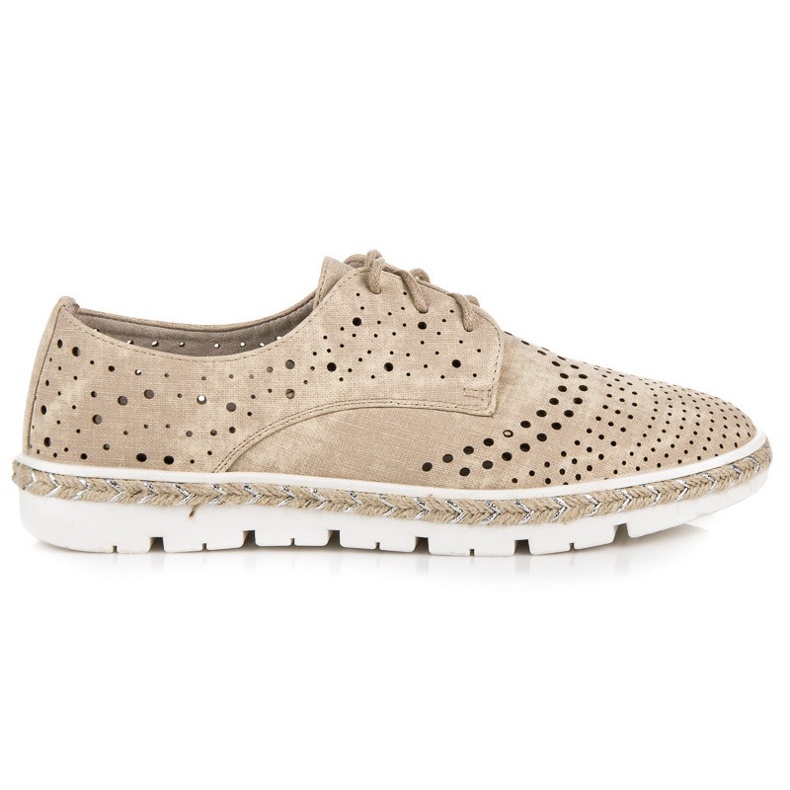 Kylie Openwork Espadrilles beige