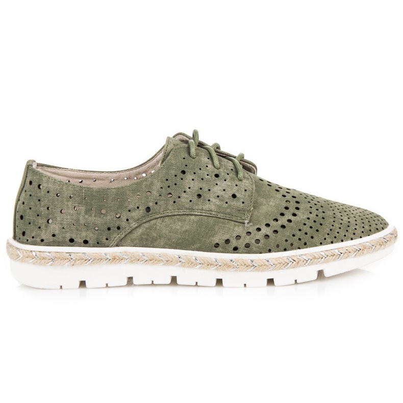 Kylie Openwork Espadrilles green