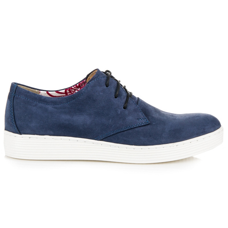 Vinceza Leather sports shoes blue